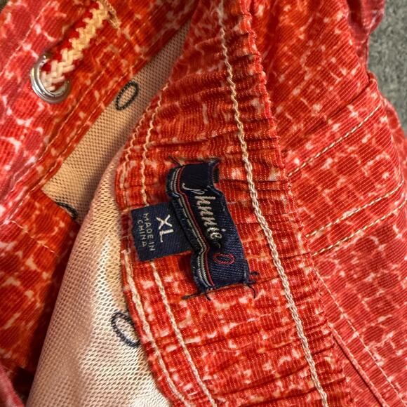 Johnnie-O Swim Trunks Mens XL Red Orange Board Shorts Performance Stretch - Picture 8 of 8